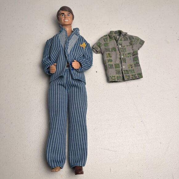 Vintage Ken Barbie Outfit Pinstripe Suit Dreamboat Shirt 1969 Mattel HTF Rare - Picture 8 of 16